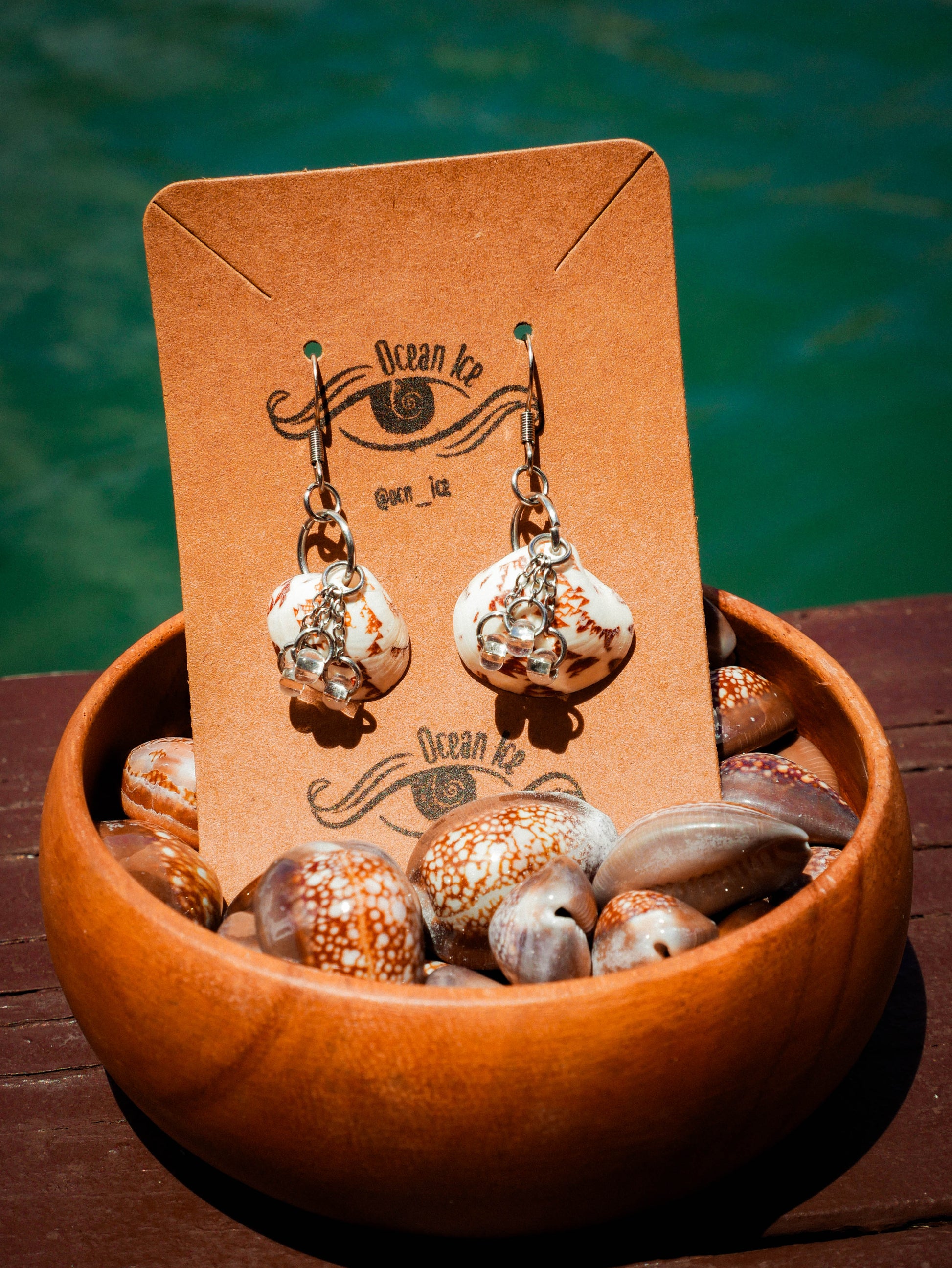 Hieroglyph Clam Earrings