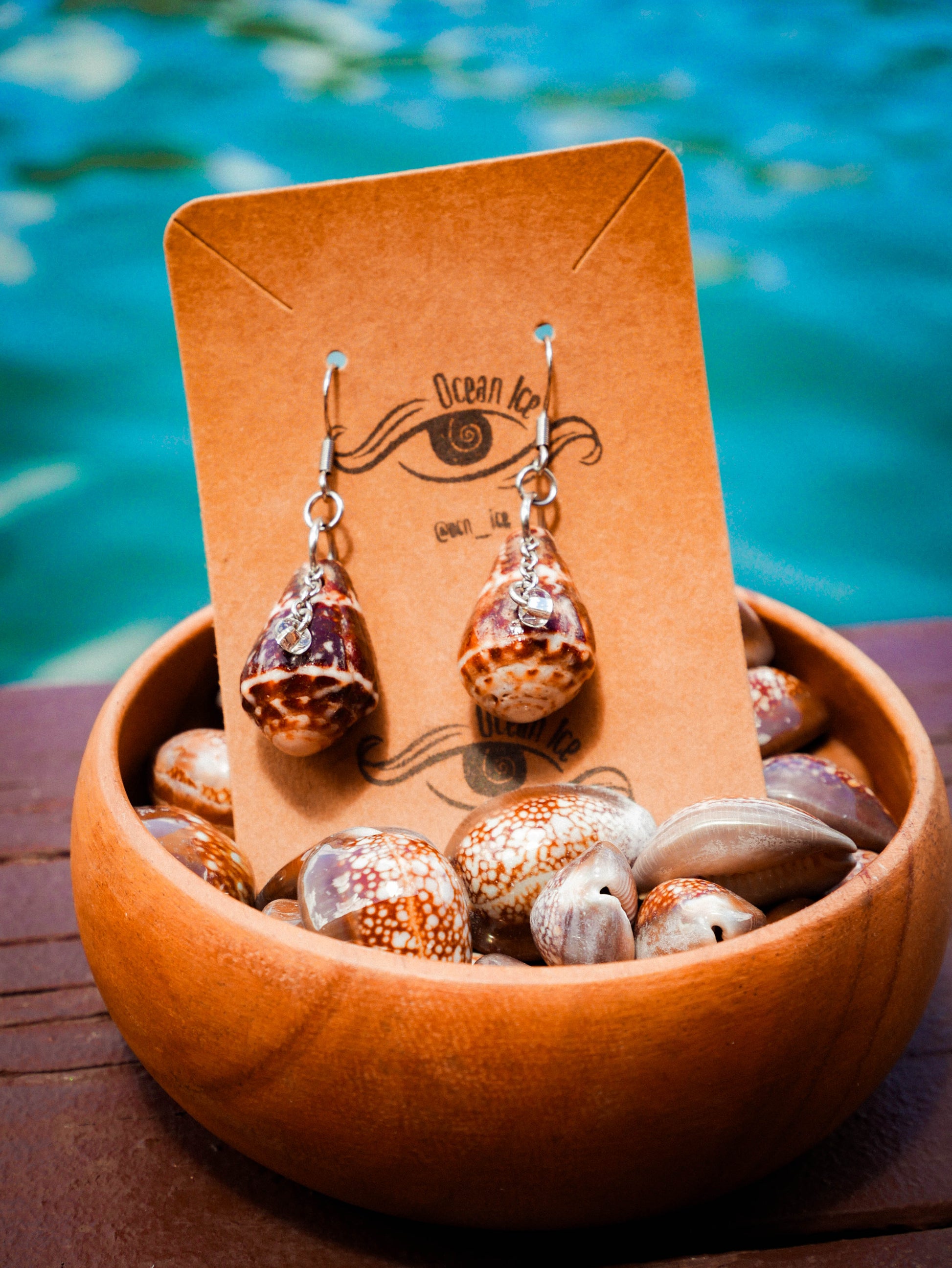 Chaldean Cone Shell Earrings