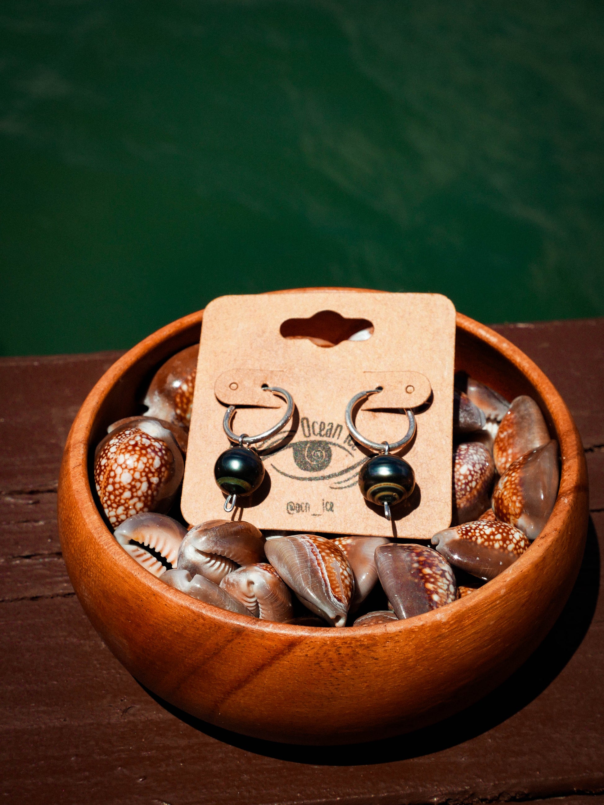 Tahitian Pearl Sterling Silver Huggies