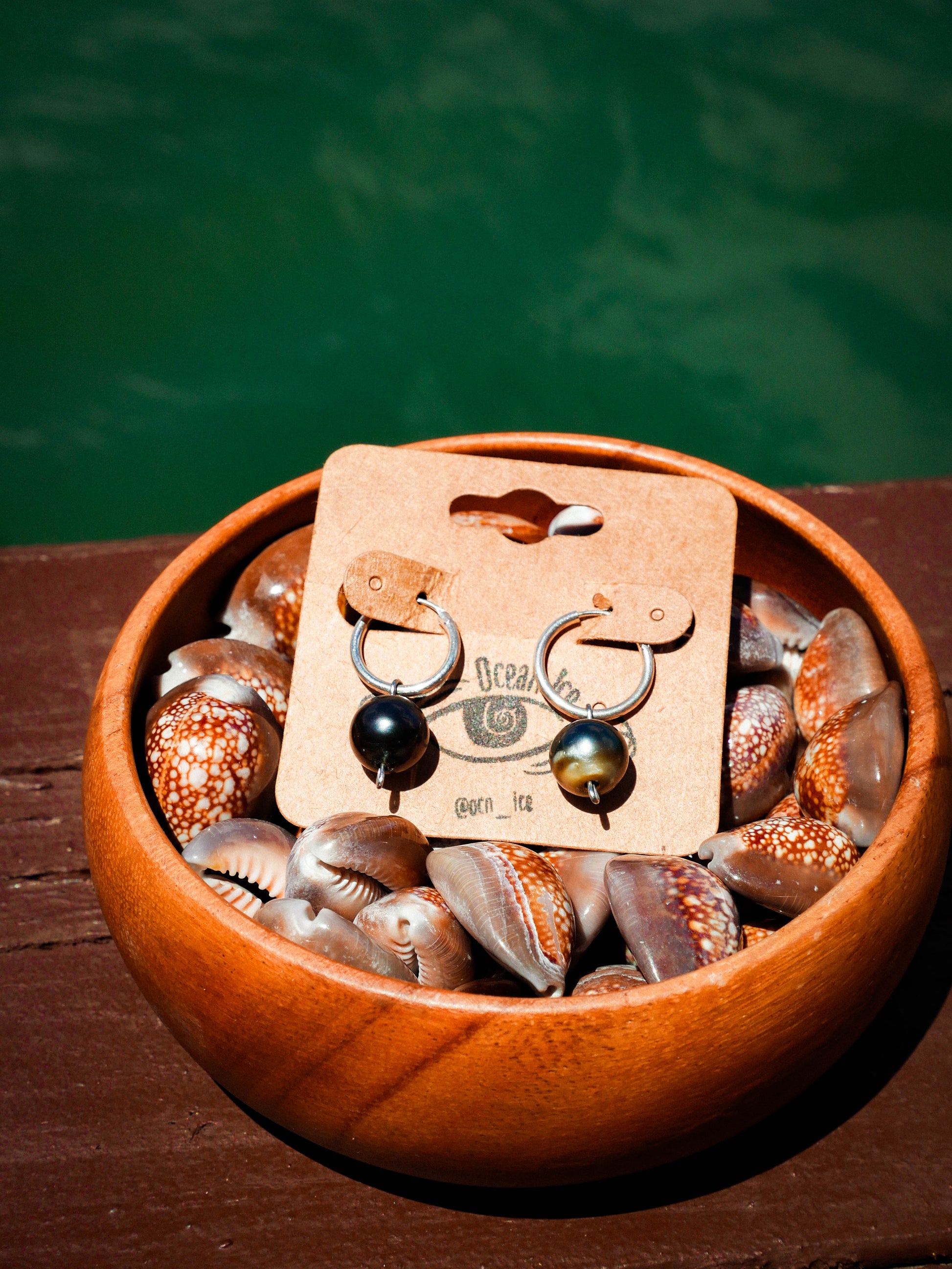 Tahitian Pearl Sterling Silver Huggies