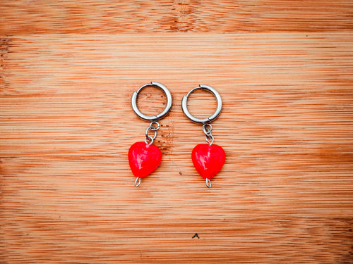 14mm Heart Huggies